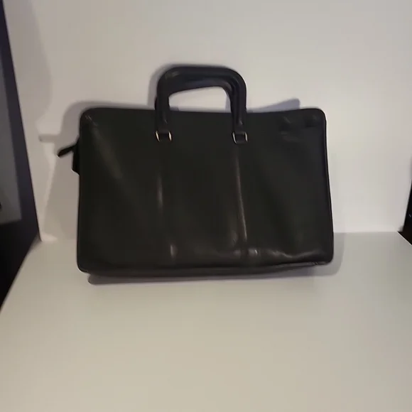 Coach Embassy Briefcase Portfolio Laptop Bag Black Leather076-8031